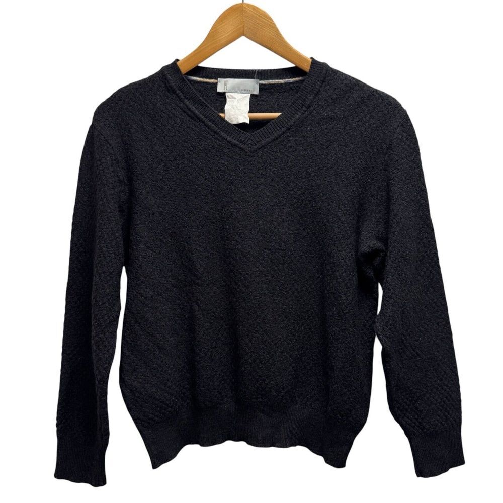 Missoni Women's Size Medium‎ V-Neck Navy Blue Wool Knit L/S Pullover Sweater euc